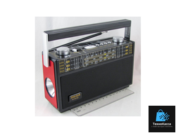 Радиоприёмник M-1927BT (FM,AM,SW) TF, USB встроен. аккум.18650, Bluetooth, фонарь