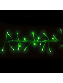Гирлянда "Фейерверк", 200 микроломпочек, 2 м, соединяемая (до 3 шт.), уличная, зеленый