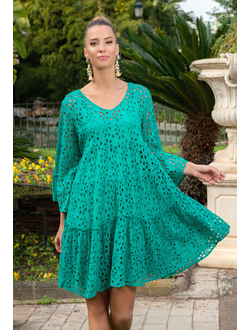 23F-826/6C   Платье   M, L, XL, 2XL (4), хлопок, зеленый