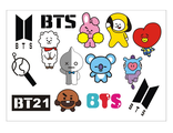 Набор временных татуировок &quot;BT21&quot;