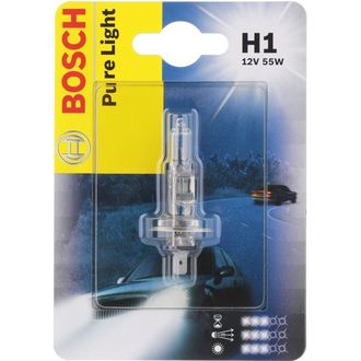 Лампа BOSCH Pure Light Standart H1 12V 55W блистер 1 шт.