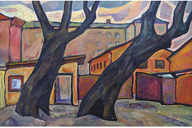 «Два дерева», 1977-1978, холст, масло, 48х70