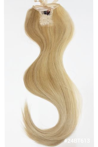 Шиньон-хвост на ленте из натуральных волос 50 см Тон № 24ВТ613
