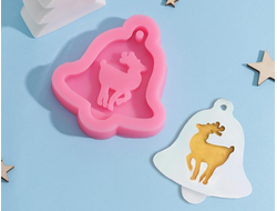 Молд силиконовый 10х9х1,5 см "Колокольчик оленя"