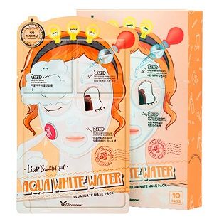 Elizavecca Маска Трехэтапная УВЛАЖНЯЮЩАЯ 3-step Aqua White Water Illuminate Mask Sheet, 1 шт. 942799