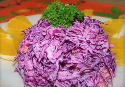 Как приготовить салат из красной капусты рецепт с очень вкусный