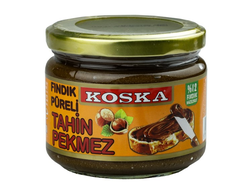 Кунжутная паста с виноградным пекмезом и молотым фундуком (Тахин-Пекмез), (Fındık Püreli Tahin Pekmez), 300 гр., Koska, Турция