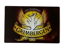 Металлическая табличка Логотип Гримберген  (Grimbergen), 20х30 см.