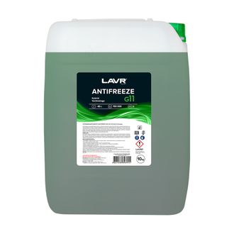 Охлаждающая жидкость ANTIFREEZE зеленый LAVR -45 G11 10кг Ln1707