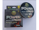 Шнур плетеный Power Braidх4Falcon 100м, 0,08