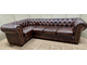 Новый финский угловой кожаный диван-кровать Chesterfied
