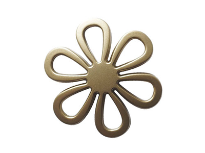 Коричневый металлик, форма "Ромашка", клипса декоративная для штор