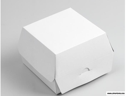 Коробка для бенто - торта Белая 13 х 13 х 9 см