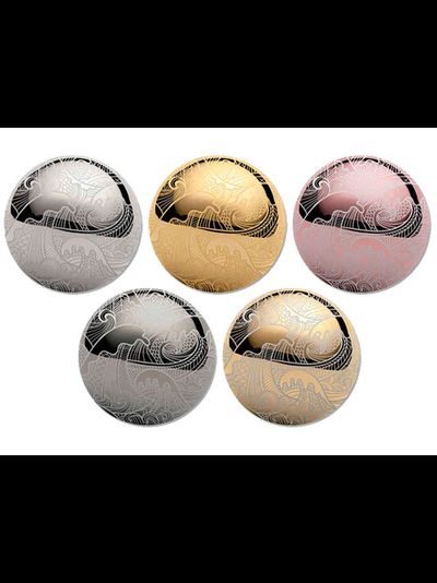 клапсы для штор на магнитах с рисунком "Морская волна", под металл, 5 цветов. Мелкий опт