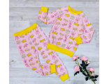 Арт. ПЖ-ДК/ПРИНЦЕССА пижама для девочек. Цвет: розовый. Размер с 74-152