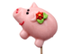 Леденцовая карамель &quot;Свинка с цветами&quot; 3D, (20шт).