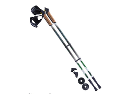 Палки для скандинавской ходьбы Berger , 77-135 см, 2-секционные Starfall чёрный/белый/ярко-зелёный