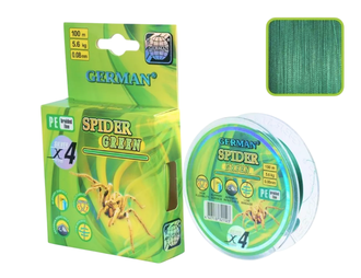 Шнур плетеный German Spider Green 100м 0,10