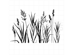 Штамп для скрапбукинга Полевые травы