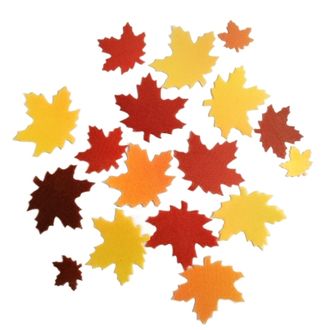 Вафельные Осенние листья цветные, 10 шт