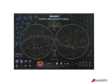 Карта «Звездное небо и планеты» 101×69 см, с ламинацией, интерактивная, в тубусе, BRAUBERG. 112371