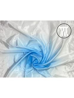 Перлшифон градиент, цв. Голубой + Белый (R=37 см)