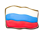 Имбирный расписной пряник &quot;Флаг России&quot;