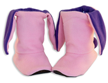 Тапочки-зайчики розовые с фиолетовым