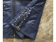 М.408 Куртка  кожаная синяя (104,110)