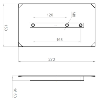 Комплект лопастей для двухроторной затирочн. маш.GROST – 150x270 мм (4шт), для ZMD750