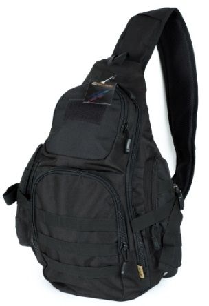 Тактический однолямочный рюкзак Mr. Martin 5053 Black / Чёрный