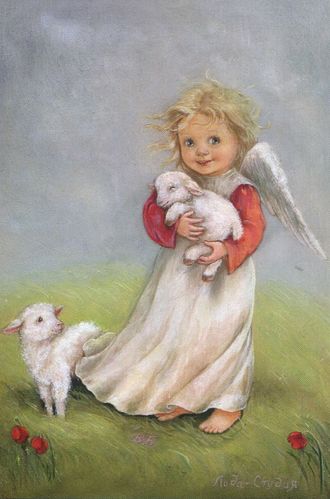 Ангел с овечками. А08