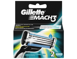 Gillette mach3 2 кассеты (Производитель Европа)