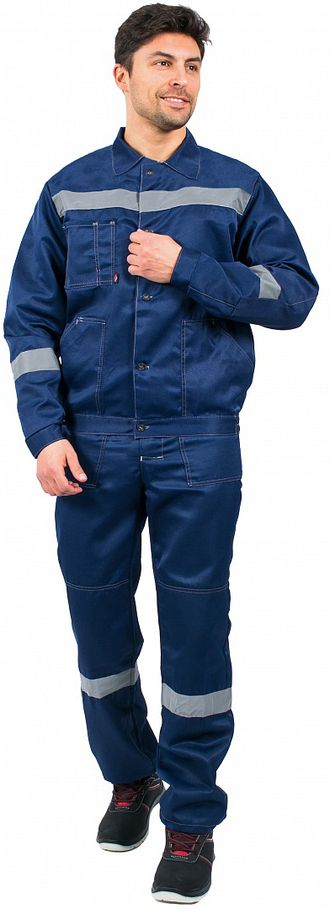 Костюм рабочий Легион-1 СОП (тк.Смесовая,210) брюки, т.синий с СОП