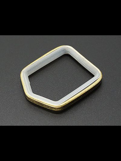 Тихие кольца для штор антик, хром матовый для карнизов профильного типа "Квадро"