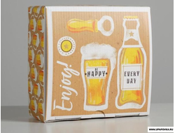 Коробка сборная «Пиво» 15 x 15 x 7 см
