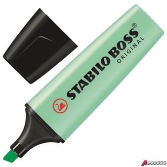 Текстовыделитель STABILO «Boss Pastel», МЯТНЫЙ, линия 2-5 мм. 151594