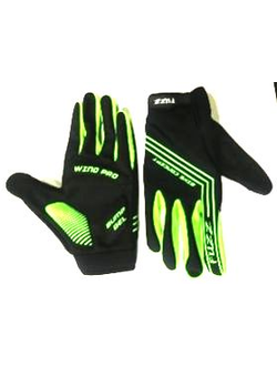 Перчатки неопрен FUZZ WIND PRO, утепленные, длинные пальцы, для сенсорных экранов, черно-зеленый