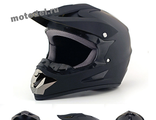 Мото шлем кроссовый Helmo CR340 (мотошлем), черный