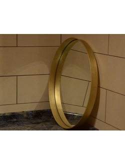 Круглое латунное зеркало D=48 в металлической раме