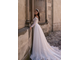 Свадебное платье блестящее с рукавами и открытыми плечами "Оливия" прокат Уфа