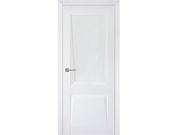 Межкомнатная дверь "Перфекто 106" barhat white (стекло белое Lacobel)