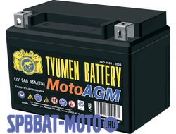 Аккумулятор TYUMEN BATTERY 6MTС-9 AGM 9Ач ток 110А (EN) ДхШхВ 150х86х105мм YTX9-BS, YTX9