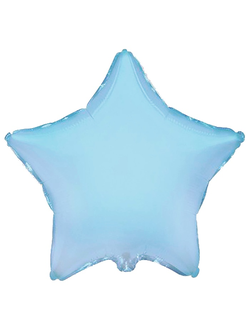Шар фольгированный с гелием "Звезда" нежно-голубая 45см