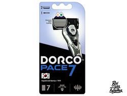 Станок для бритья Dorco Pace 7 с 7 лезвиями, 2 кассеты