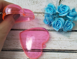 Разборное пластиковое сердечко, размер 6х7см, цвет розовый, 45р/шт (в наличии 1шт)