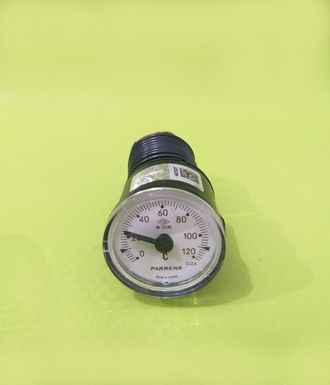 Термометр капиллярный PAKKENS в пластиковом корпусе, d-40мм, Тmax=120°С, длина капилляра L-1 метр Артикул: ST-489