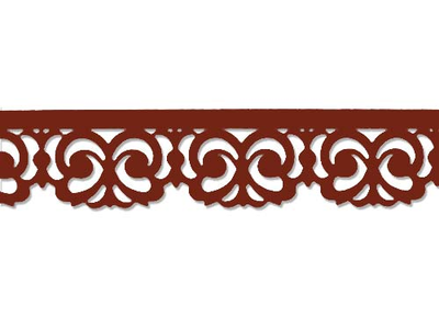 Карнизная планка фигурная на основе бандо в рулонах. Арт. 02021