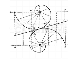 Штампы  с чертежом  логарифмической спирали