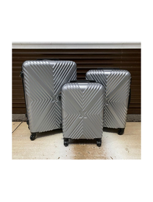 Комплект из 3х чемоданов ABS Х-образный S,M,L серый